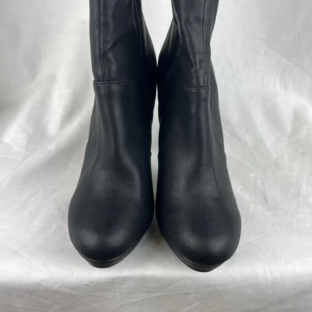 Thalia Sodi Beckie Over-The-Knee Boots Black Size 8.5